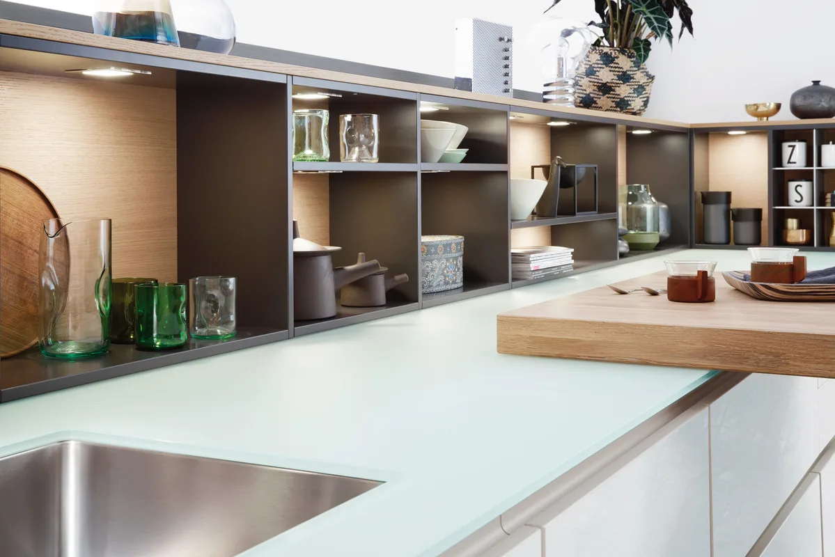 Leicht VALAIS Eiche Vintage – Landhausküche modern – Eiche Vintage furniert