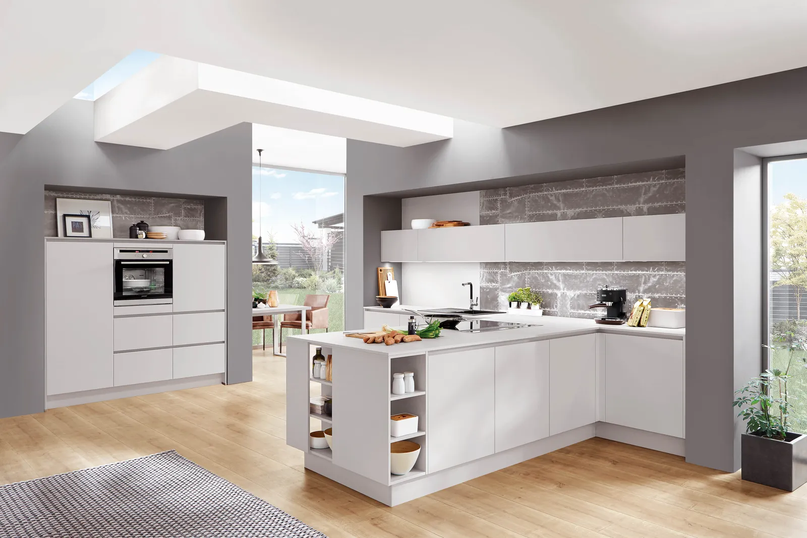 Materialien und Oberflächen für beige Küchenfronten — Beige Küche 2026